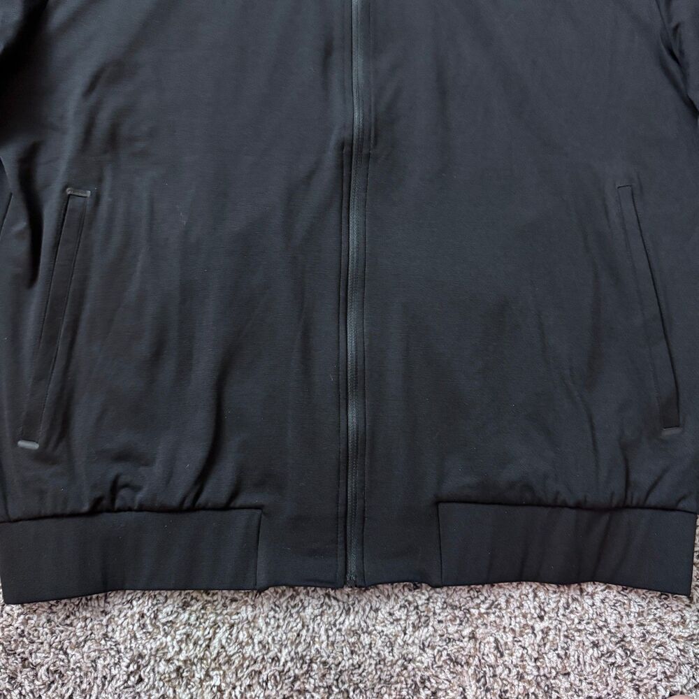 Castore Hoodie Mens XXL Black Full Zip Poly Wool Blend Active Wear Athlesiure - Picture 3 of 8